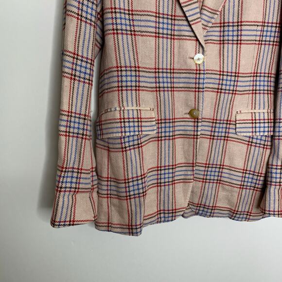 Boglioli Italy Jacket Unstructured Unlined Plaid Blazer Womens 42 IT US 6 - Picture 3 of 16